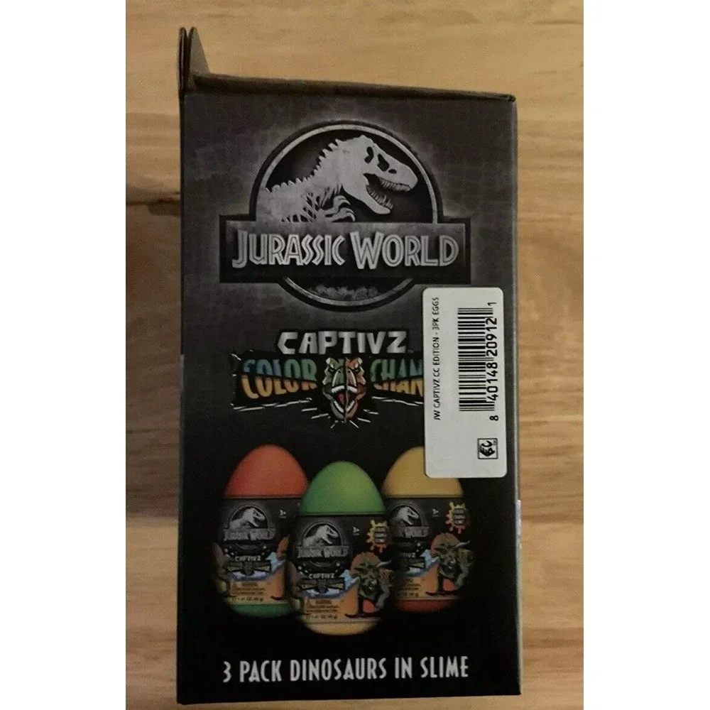 Jurassic World Captive Color Change 3‎ Pack Dinosaurs In Slime, Epic Evolution